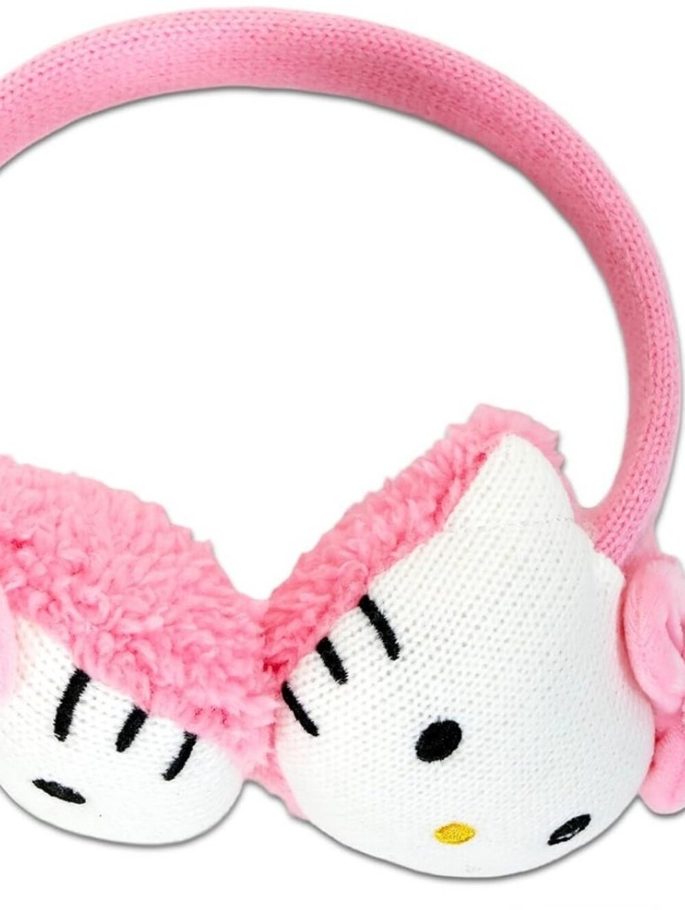 Hello Kitty Pink Plush Ear Warmers with Character Cups
